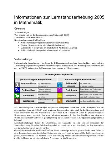 Mathematik LSE 2005 - Standardsicherung NRW