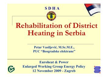 Rehabilitation of District Heating in Serbia