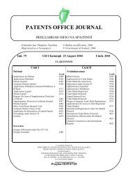 Patents Office Journal Irish Patents Office