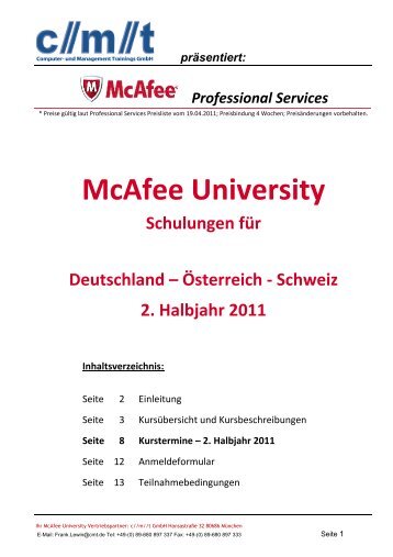 präsentiert: Professional Services - cmt München