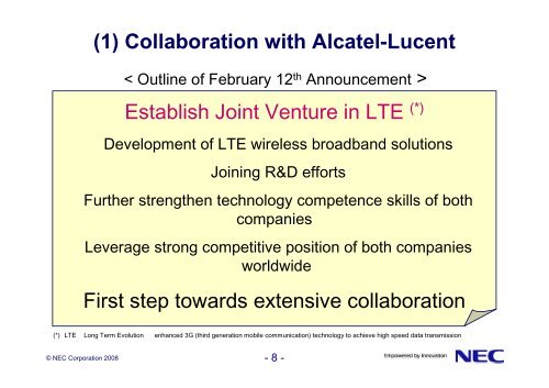 Business Update - Nec