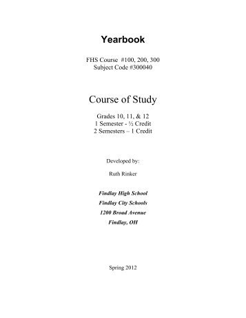 Yearbook - Findlay City Schools