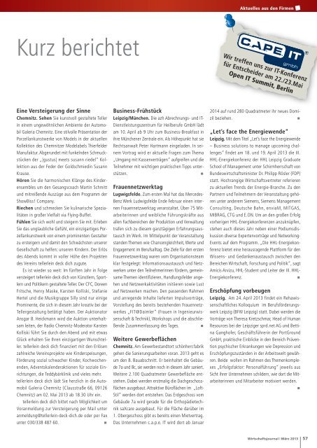 Ausgabe 03/13 - Wirtschaftsjournal