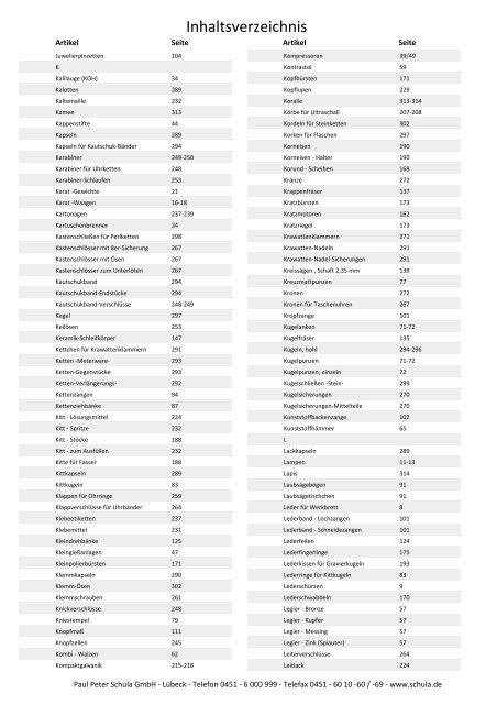 Gesamtkatalog herunterladen - Schula GmbH