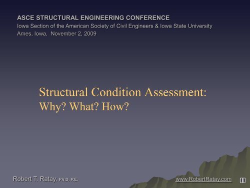 Structural Condition Assessment: - Conference Planning and ...