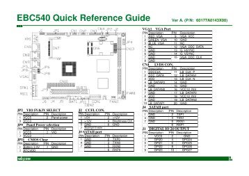 EBC540 Quick Reference Guide - Nexcom