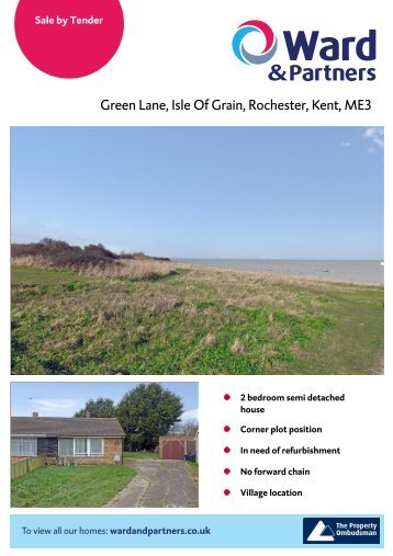 Green Lane, Isle Of Grain, Rochester, Kent, ME3 - Ward & Partners