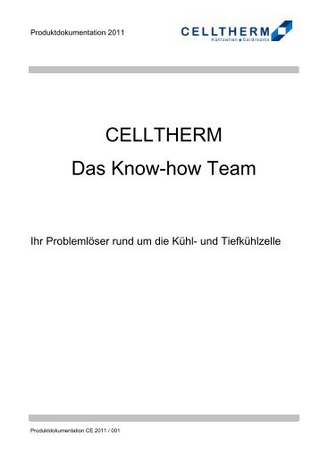 Gesamte Produktdokumentation - CELLTHERM