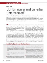 âIch bin nun einmal unheilbar Unternehmer!â - Kohlpharma