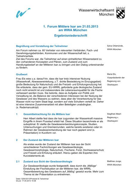 Microsoft Word - EA2EC497.doc - Wasserwirtschaftsamt MÃƒÂ¼nchen ...