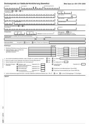 Deckungsnote zur Gebäude-Versicherung