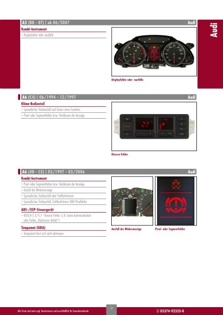 Reparatur von Kfz-Elektronik - Brandaktueller Katalog 2014 von c3-cramm car concepts GmbH