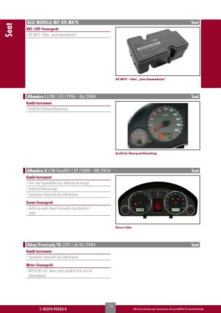 Reparatur von Kfz-Elektronik - Brandaktueller Katalog 2014 von c3-cramm car concepts GmbH