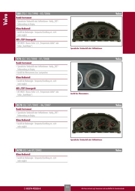 Reparatur von Kfz-Elektronik - Brandaktueller Katalog 2014 von c3-cramm car concepts GmbH