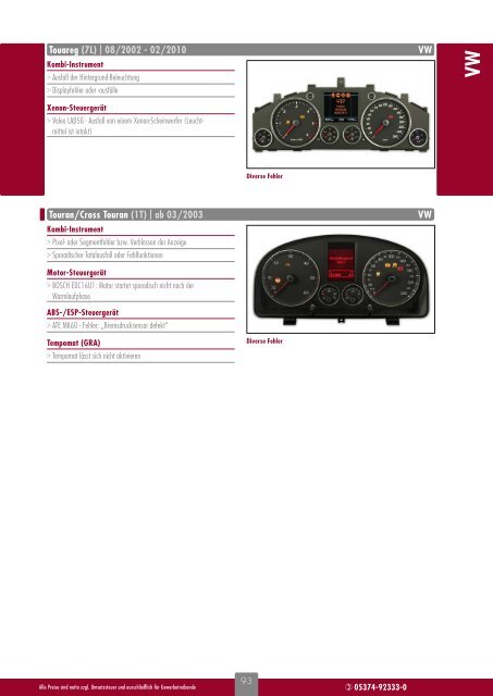 Reparatur von Kfz-Elektronik - Brandaktueller Katalog 2014 von c3-cramm car concepts GmbH