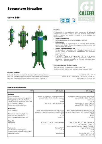 Separatore idraulico - Caleffi