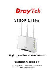 Draytek Vigor 2130n Snelstart Handleiding - RouterShop