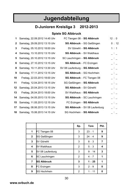 Heft 5 2012/13 - SV Buch