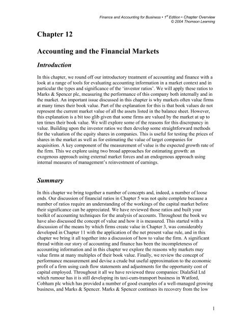 Chapter 12 - Cengage Learning