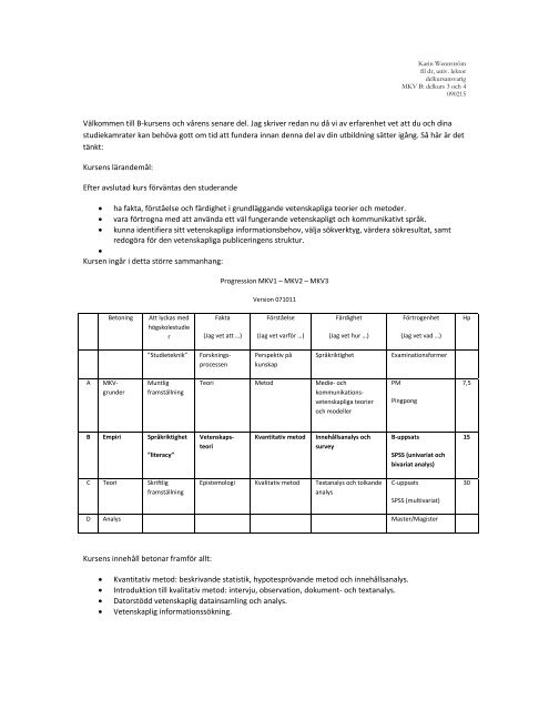 LÃ¤s projektrapporten. - HÃ¶gskolan i JÃ¶nkÃ¶ping