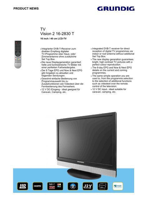 TV Vision 2 16-2830 T