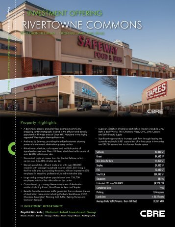 Offering Brochure - CBRE Marketplace