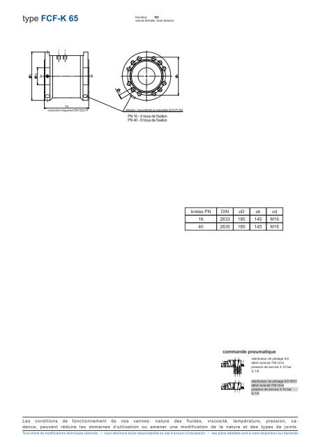 type vanne coaxiale FCF-K 65 - müller co-ax ag