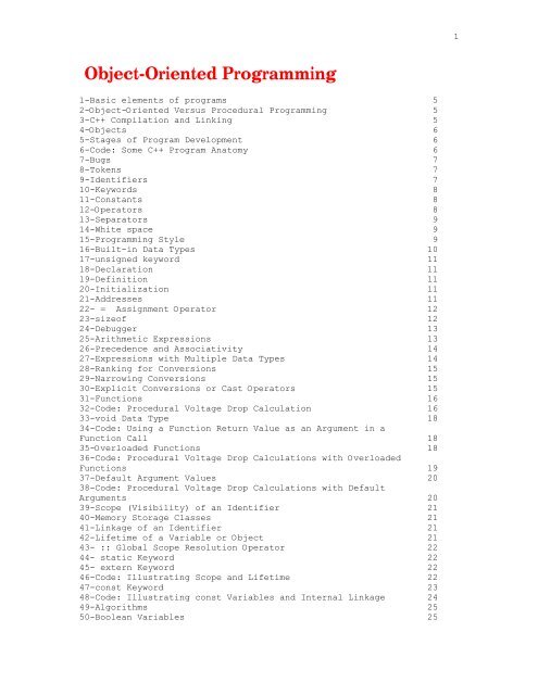Object-Oriented Programming - AOE