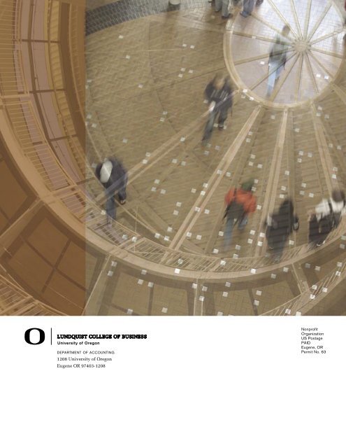 UO Prospectus 2008.indd - Lundquist College of Business ...