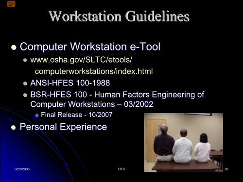 OSHA Update Computer Workstation Sucess Story - Brett Besser