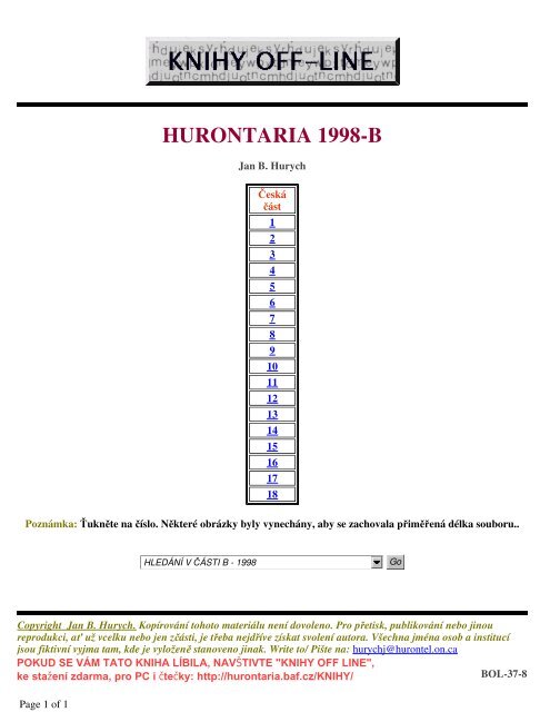 HURONTARIA 1998-B - Hurontaria - Baf