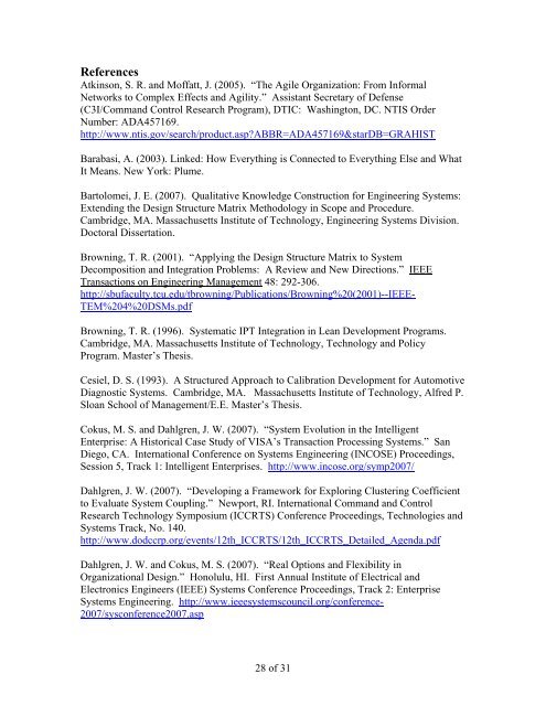 Analysis and Applications of Design Structure Matrix, Domain ... - MIT