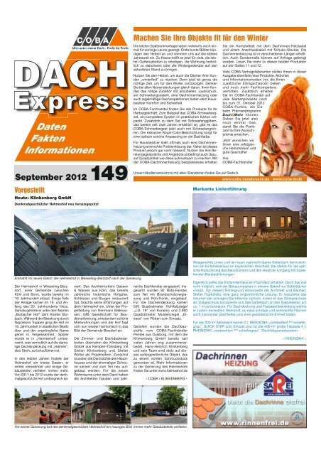 Coba-Dach-Express Ausgabe 149 (September 2012)