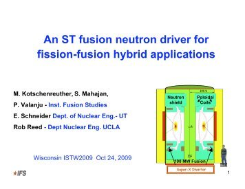 An ST fusion neutron driver for fission-fusion hybrid ... - SUNIST
