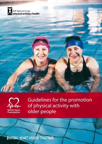 Guidelines for the promotion of physical activity with older people