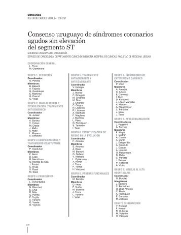 Consenso uruguayo de sÃ­ndromes coronarios agudos sin elevaciÃ³n ...