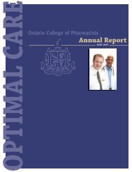 2006/2007 - Ontario College of Pharmacists