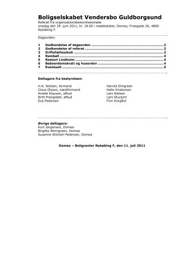 900 OrgmÃ¸de referat 29-06-11 - Domea