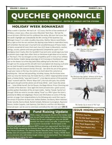 Volume 7 Issue 8 - Quechee Ski Team