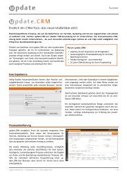 update.CRM Factsheet DE - Update Software AG