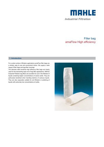 Filter bag amaFlow High efficiency - MAHLE Industry - Filtration