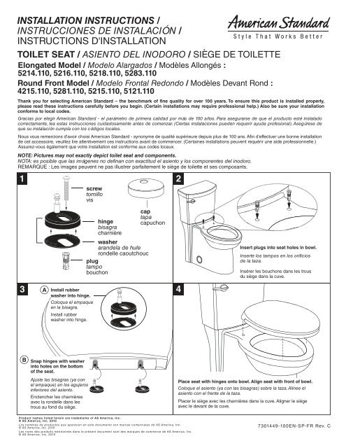 Installation Instructions / Instrucciones De InstalaciÃ³n ...