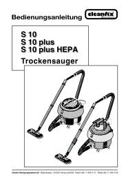 S 10 plus S 10 S 10 plus HEPA Trockensauger - Cleanfix AG