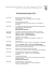 Erfurt Studentenseminarplan 2011 - Katholisches Krankenhaus Erfurt
