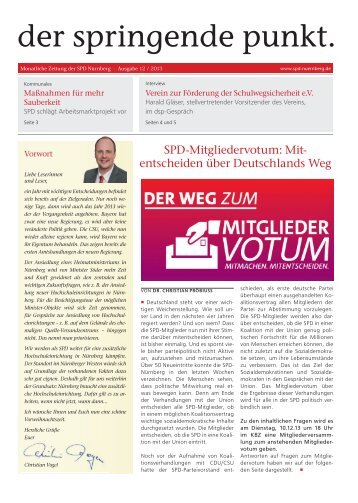 SPD-Mitgliedervotum: Mit- entscheiden über ... - SPD Nürnberg
