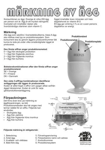 Informationsblad mÃ¤rkning av Ã¤gg