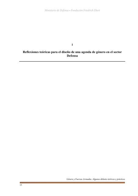 Género y Fuerzas Armadas - Ministerio de Defensa