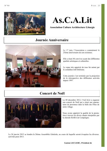 Bulletin Municipal janvier 2013 - La Neuville en Hez