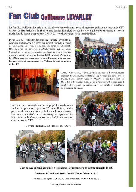 Bulletin Municipal janvier 2013 - La Neuville en Hez