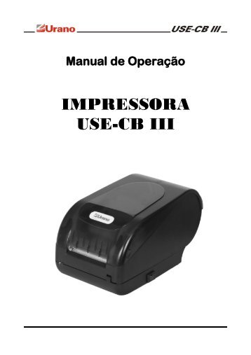 Manual da Impressora USE CB III - Urano